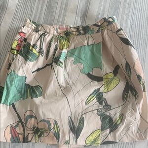 H&M Conscious Collection Skirt with Green and Cream Floral Design